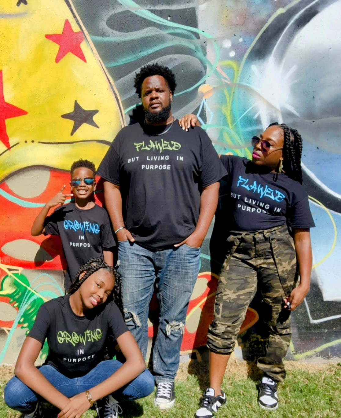 Flawed but Living in PURPOSE Blue Shirt (Pre-Order)