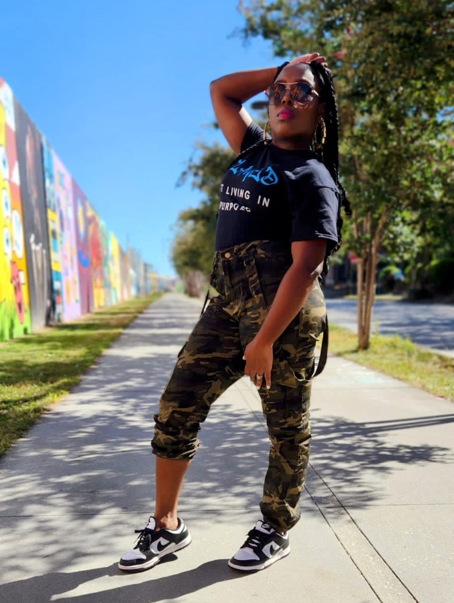 Flawed but Living in PURPOSE Blue Shirt (Pre-Order)