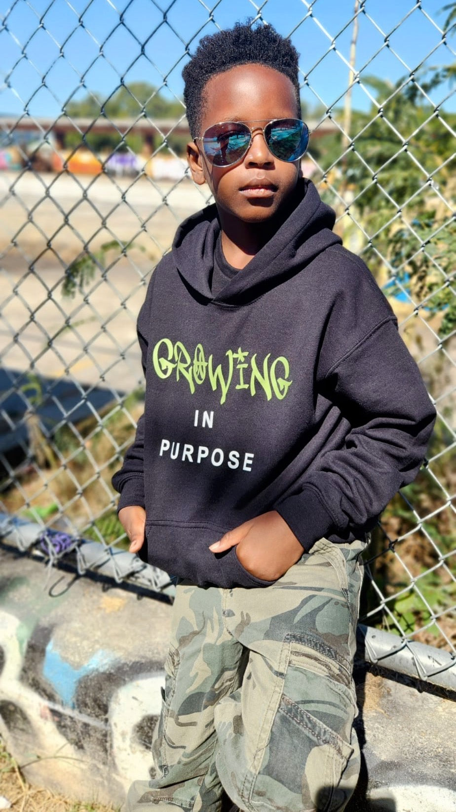 Growing in Purpose Green Hoodie (Pre-Order)