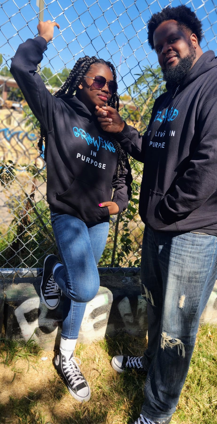 Growing in PURPOSE Blue Hoodie (Pre-Order)