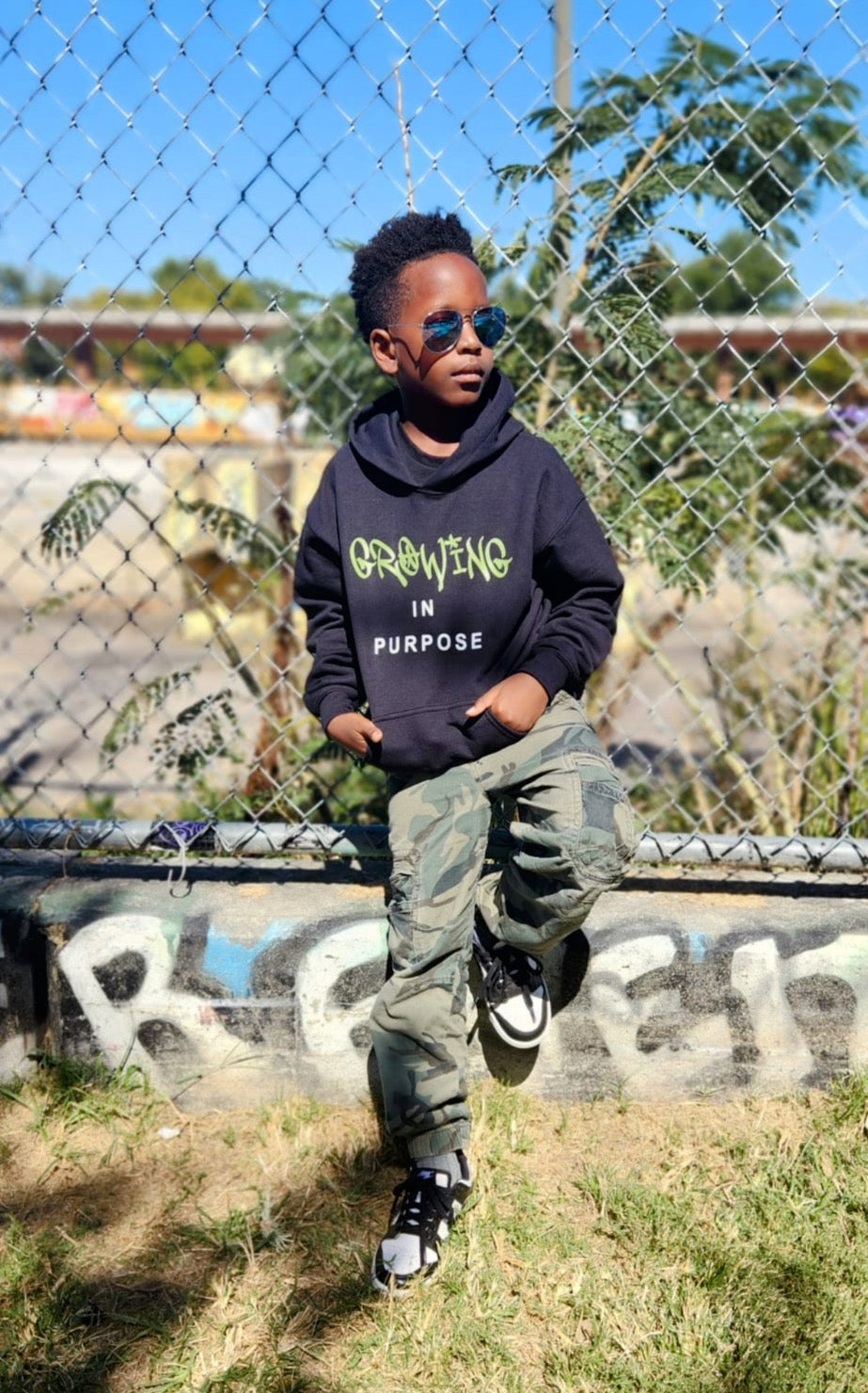 Growing in Purpose Green Hoodie (Pre-Order)