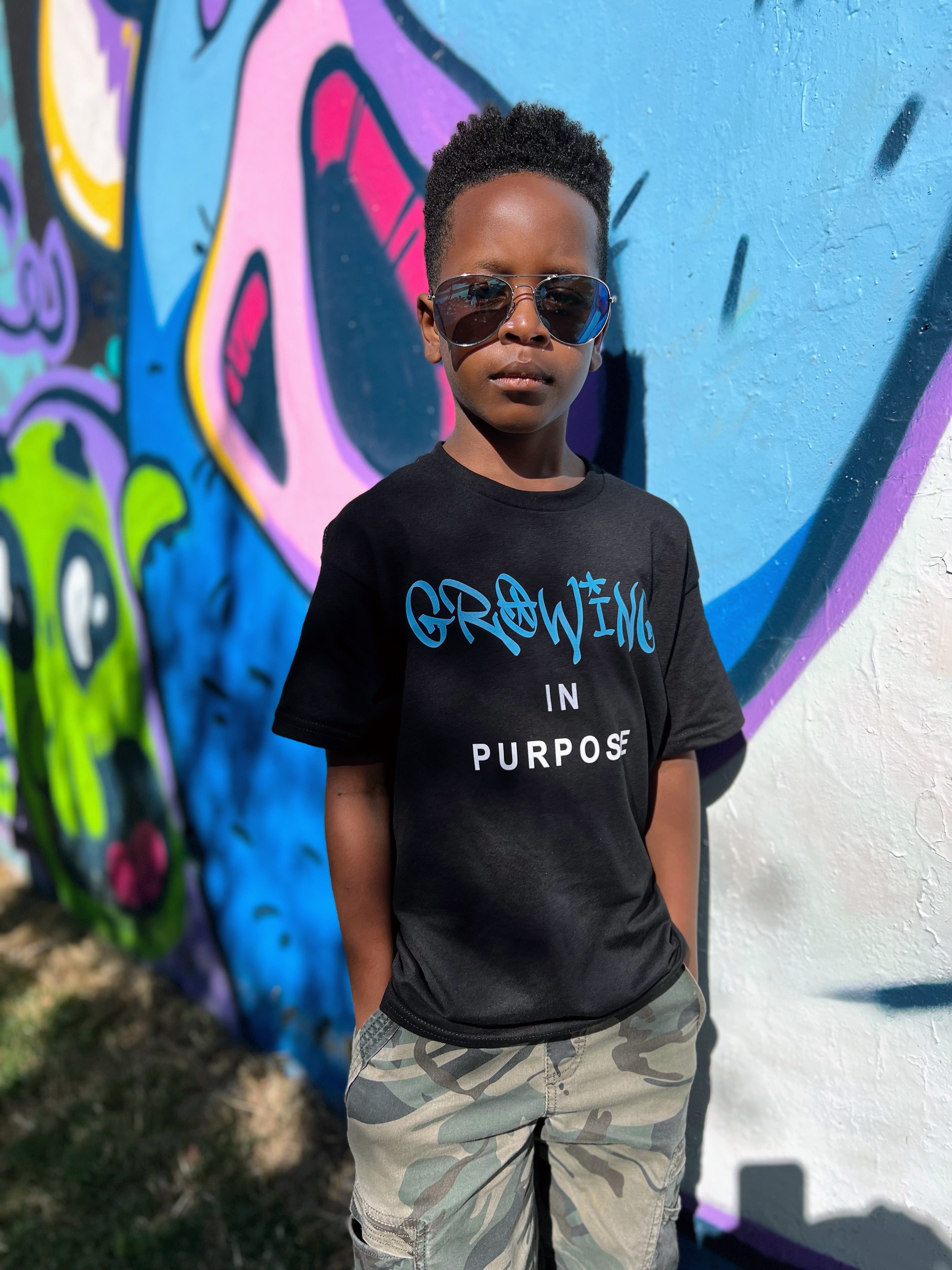 Growing in PURPOSE Blue Shirt (Pre-Order)