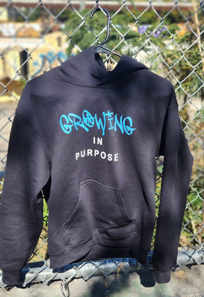 Growing in PURPOSE Blue Hoodie (Pre-Order)